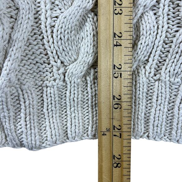 Vintage Abercrombie Big Sweater XL | Cream Cable Knit Fisherman Grandpa Heritage - Picture 9 of 9